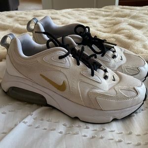 Nike AirMax 200, white with black and gold, good condition